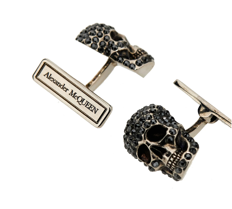 Alexander Mcqueen Crystal Skull Cufflinks